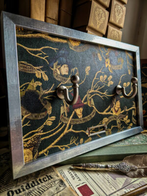 Srebrna ramka na różdżkę z tapetą rodziny Black