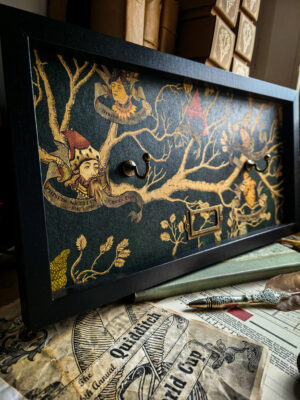 Ramka na różdżkę w czarnym kolorze z tapetą rodziny Black